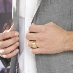 Chevalière Cillian Plaqué Or Jaune