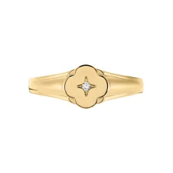 Chevalière Cosma Plaqué Or Jaune Oxyde De Zirconium