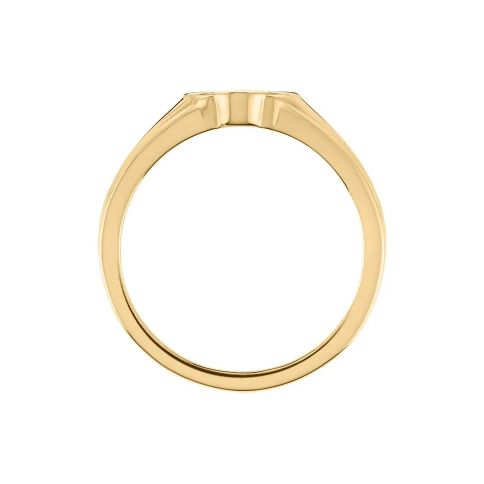 Chevalière Cosma Plaqué Or Jaune Oxyde De Zirconium