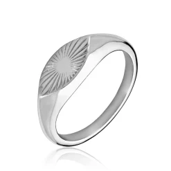 Chevalière Dalia Argent Blanc