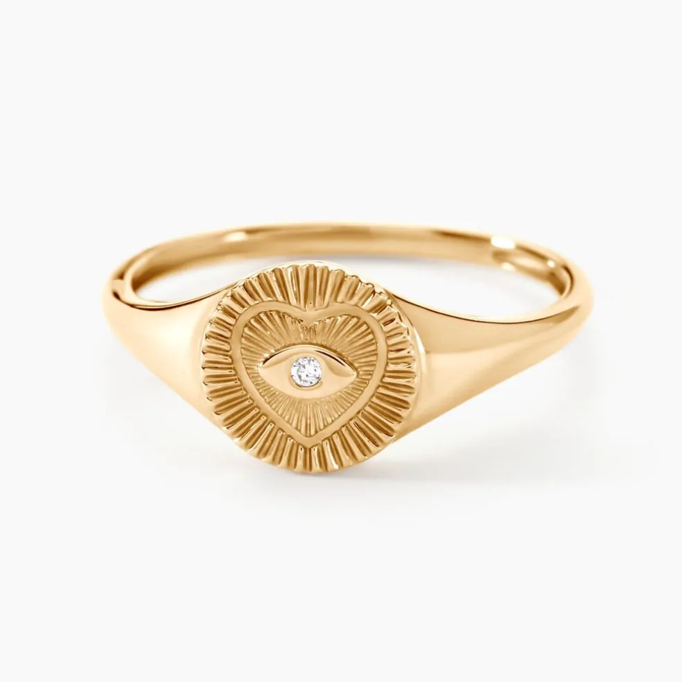 Chevalière Damianus Or Jaune Diamant