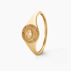 Chevalière Damianus Or Jaune Diamant