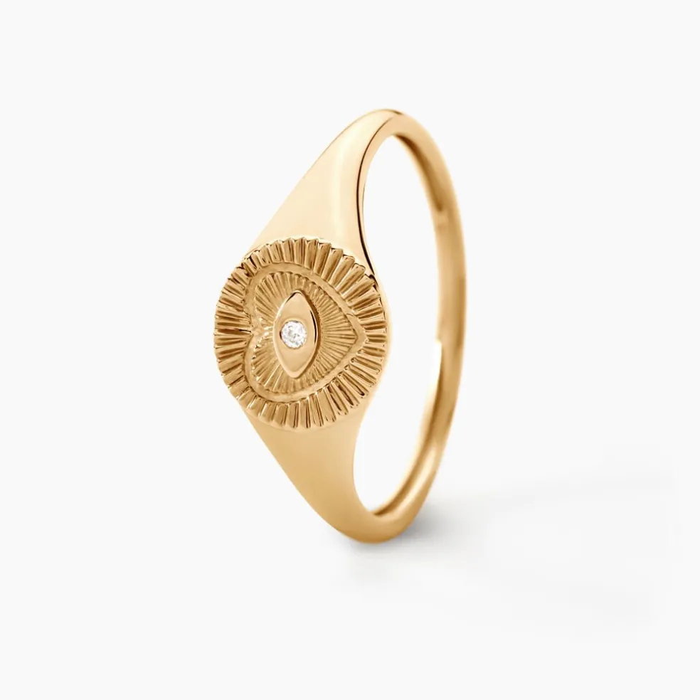 Chevalière Damianus Or Jaune Diamant