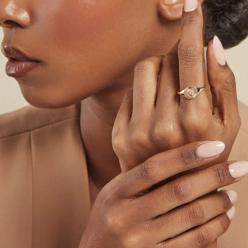 Chevalière Damianus Or Jaune Diamant