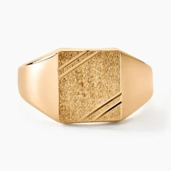 Chevalière Daniel Plaqué Or Jaune