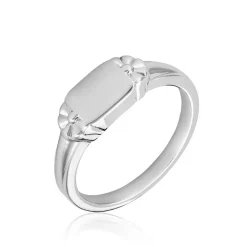 Chevalière Darian Argent Blanc