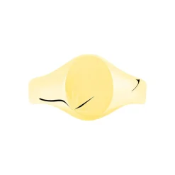 Chevalière Deimos Ovale Diamantee Soleil Or Jaune