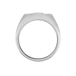 Chevalière Evalyn Argent Blanc Oxyde De Zirconium