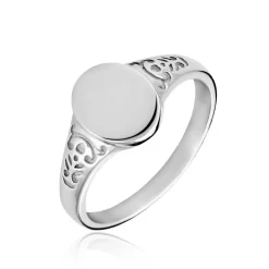 Chevalière Giacoma Argent Blanc