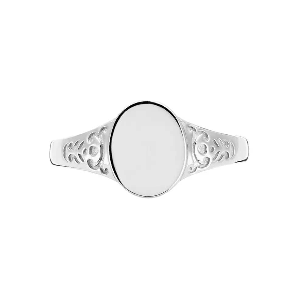 Chevalière Giacoma Argent Blanc