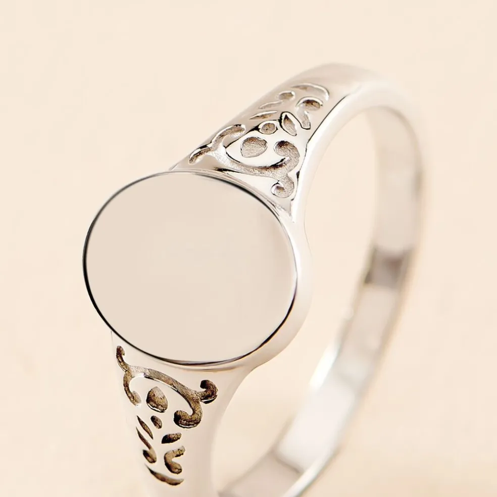 Chevalière Giacoma Argent Blanc