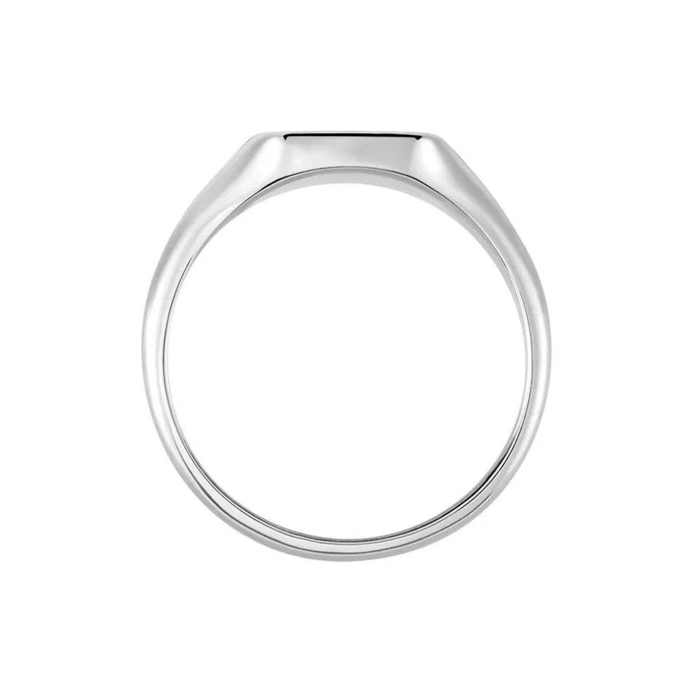 Chevalière Goddess Argent Blanc Nacre Oxyde De Zirconium