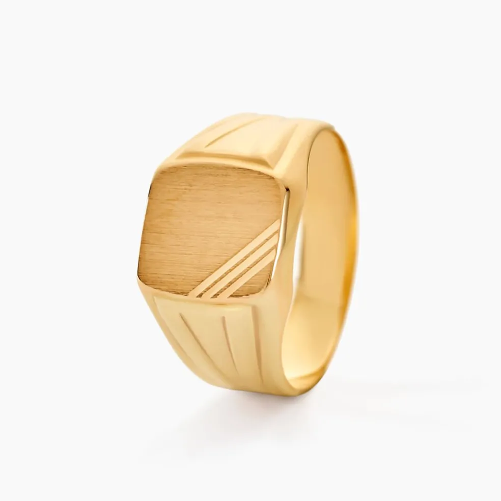 Chevalière Goliath Carree Diamantee Or Jaune