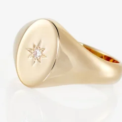 Chevalière Gwennen Plaqué Or Oxyde De Zirconium