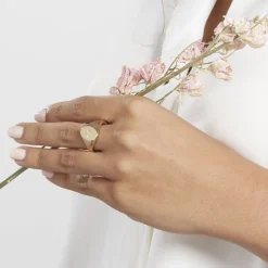 Chevalière Gwennen Plaqué Or Oxyde De Zirconium