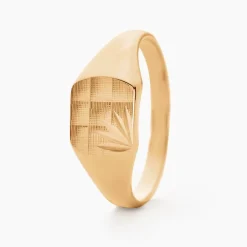 Chevalière Henry Plaque Or Jaune