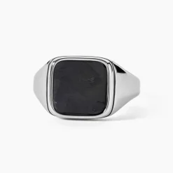 Chevalière Jourdan Jeremiah Acier Argenté