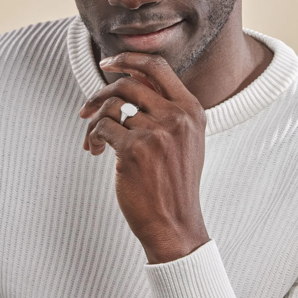 Chevalière Kaleo Argent Blanc