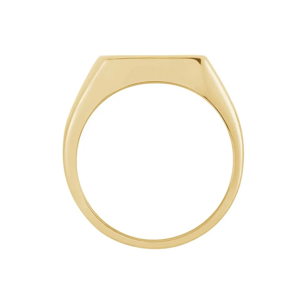 Chevalière Kauai Plaqué Or Jaune Pierre De Synthese