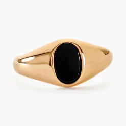 Chevalière Kauai Plaqué Or Jaune Pierre De Synthese