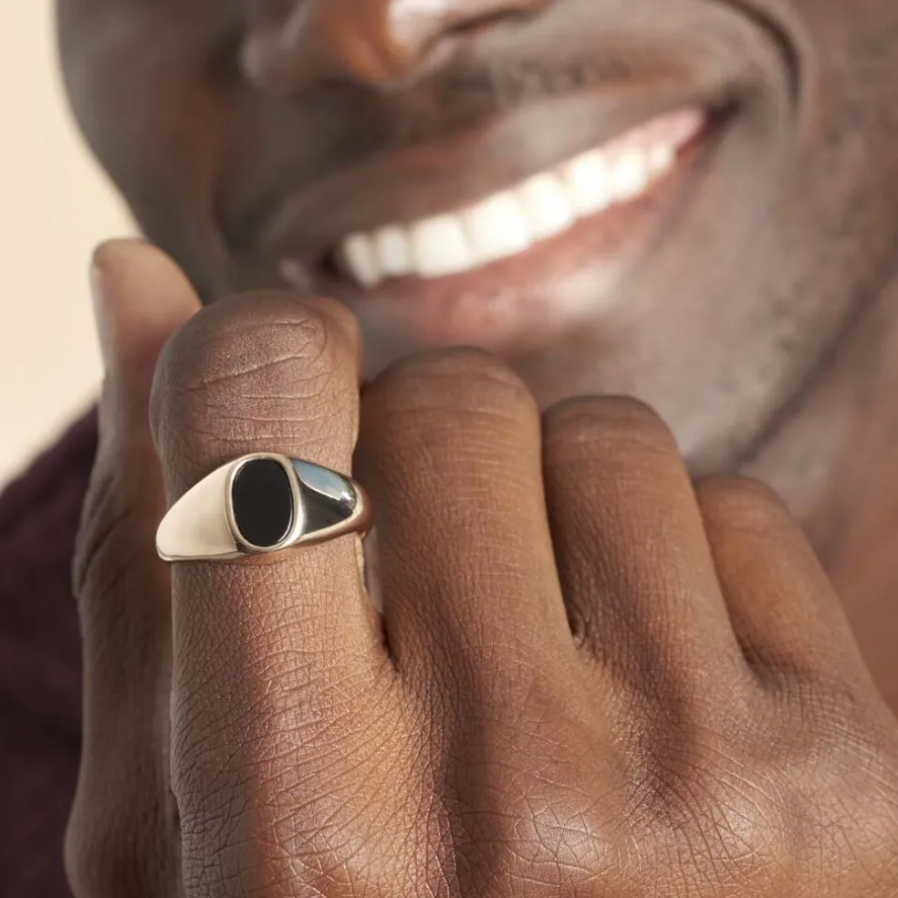 Chevalière Kauai Plaqué Or Jaune Pierre De Synthese