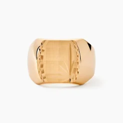 Chevalière Leoncette Plaqué Or Jaune