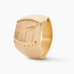 Chevalière Leoncette Plaqué Or Jaune