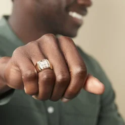 Chevalière Leoncette Plaqué Or Jaune