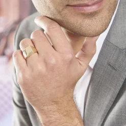 Chevalière Lionel Plaqué Or Jaune