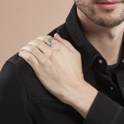 Chevalière Luka Argent Blanc