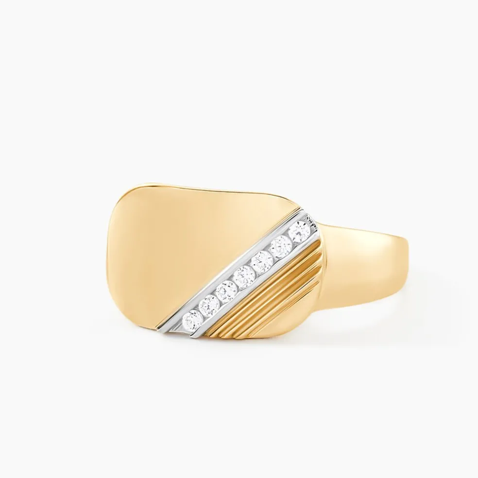 Chevalière Lutfi Or Jaune Oxyde De Zirconium