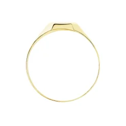 Chevalière Malcolm Carree Or Jaune Oxyde De Zirconium