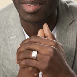 Chevalière Matthieu Argent Blanc