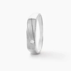 Chevalière Michel Argent Blanc Oxyde De Zirconium