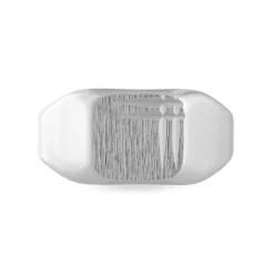 Chevalière Nahel Argent Blanc