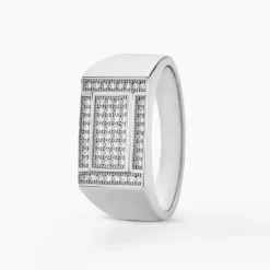 Chevalière Owena Argent Blanc Oxyde De Zirconium