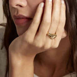 Chevalière Philia Acier Doré