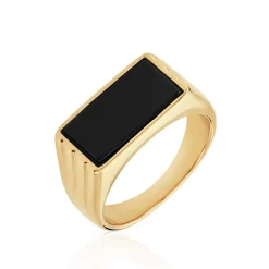 Chevalière Plaqué Hadrien Onyx