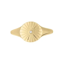 Chevalière Plaqué Or Florenz Oxyde De Zirconium