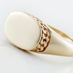 Chevalière Plaqué Or Jaune Nail