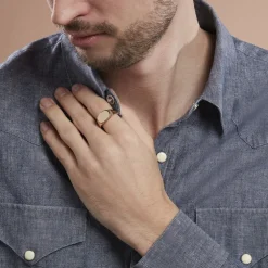 Chevalière Plaqué Or Jaune Nail