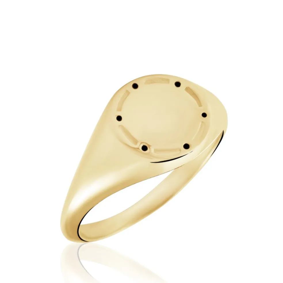 Chevalière Plaqué Or Jaune Hadrian