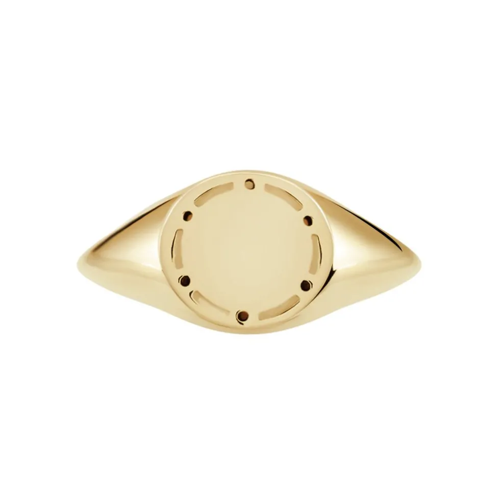 Chevalière Plaqué Or Jaune Hadrian