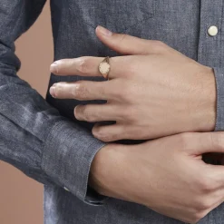 Chevalière Plaqué Or Jaune Hadrian