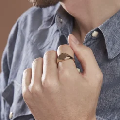 Chevalière Plaqué Or Jaune Hadrian