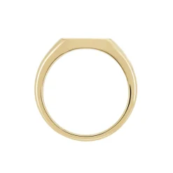 Chevalière Plaqué Or Jaune Nelson Email Noir