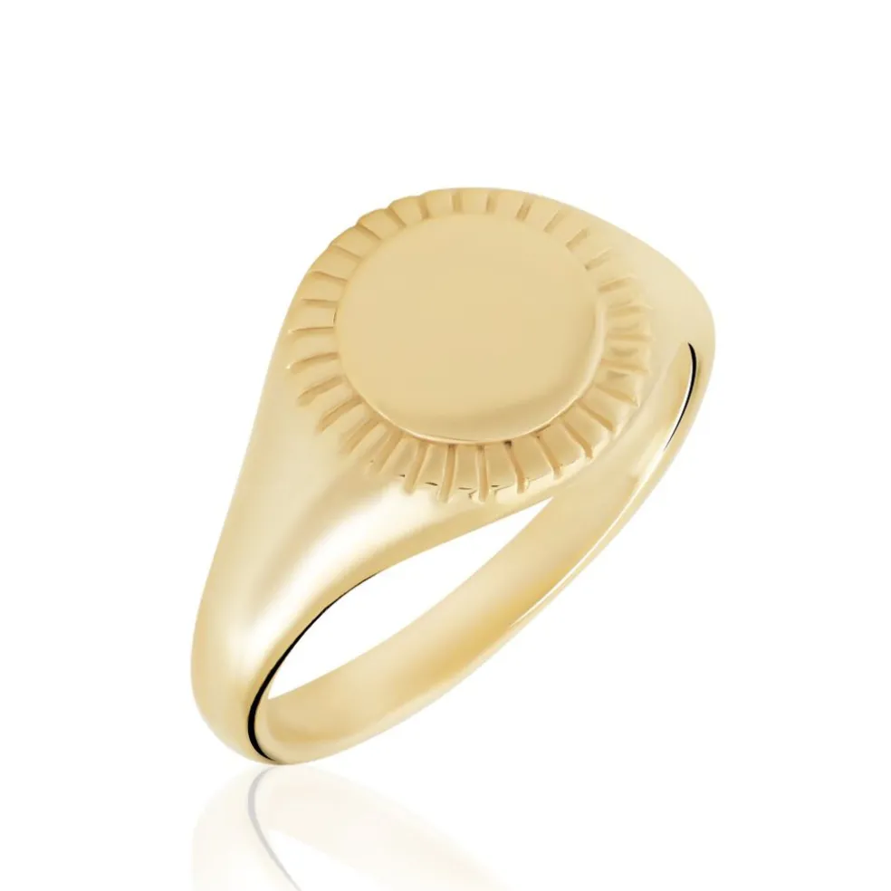 Chevalière Plaqué Or Jaune Louie