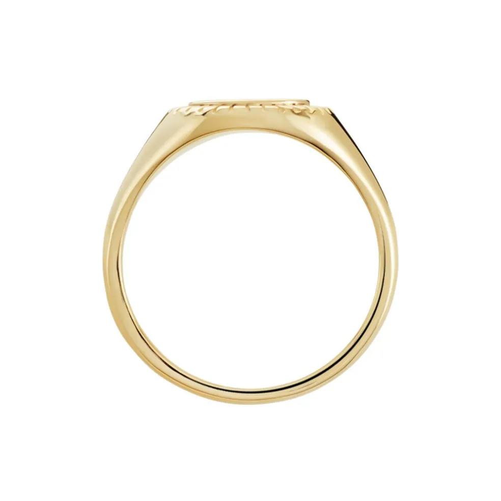 Chevalière Plaqué Or Jaune Louie