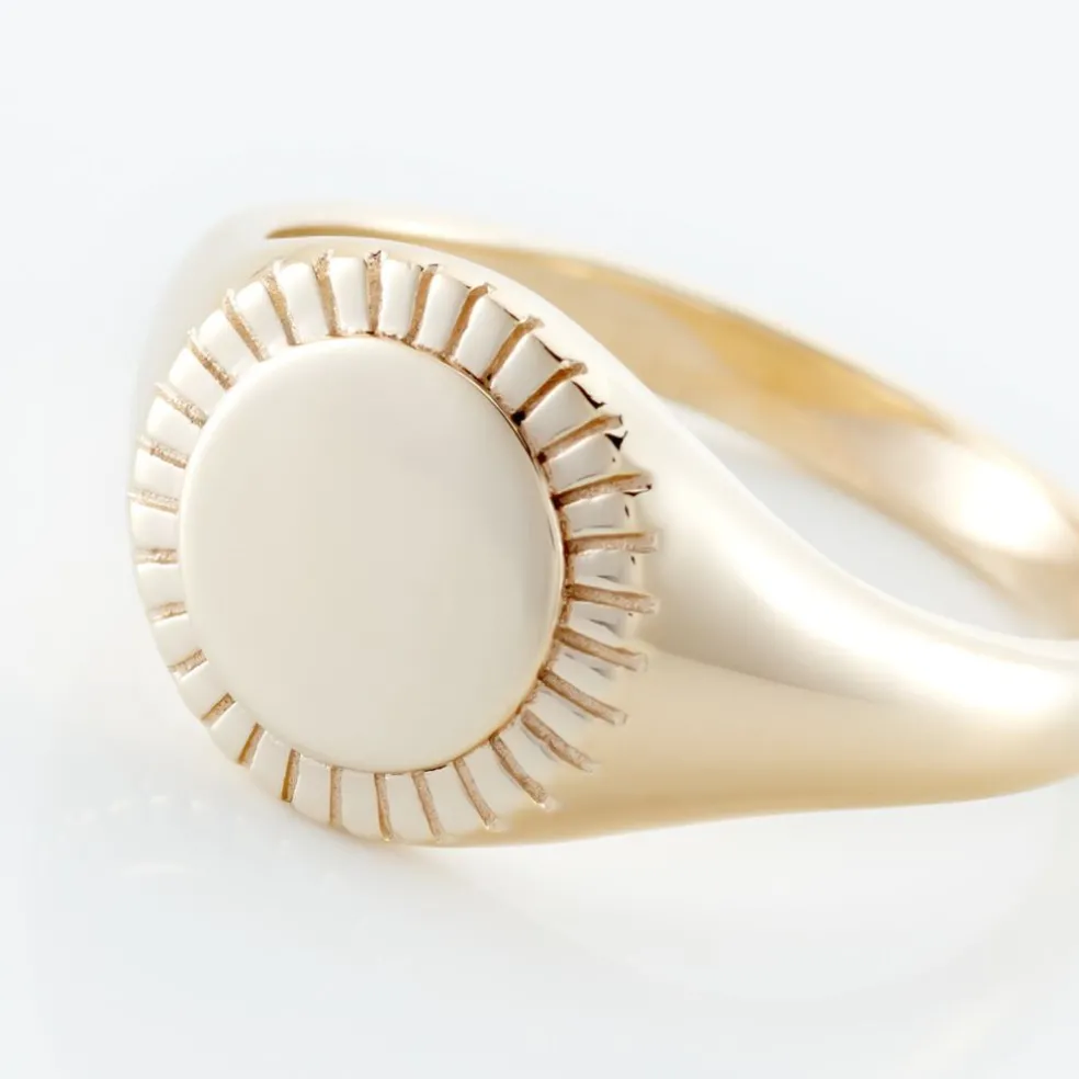 Chevalière Plaqué Or Jaune Louie