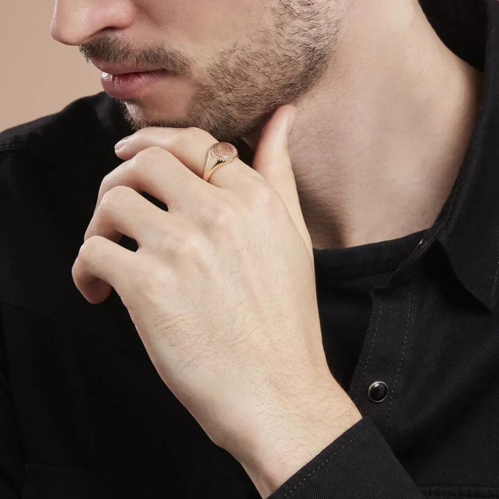 Chevalière Plaqué Or Jaune Louie